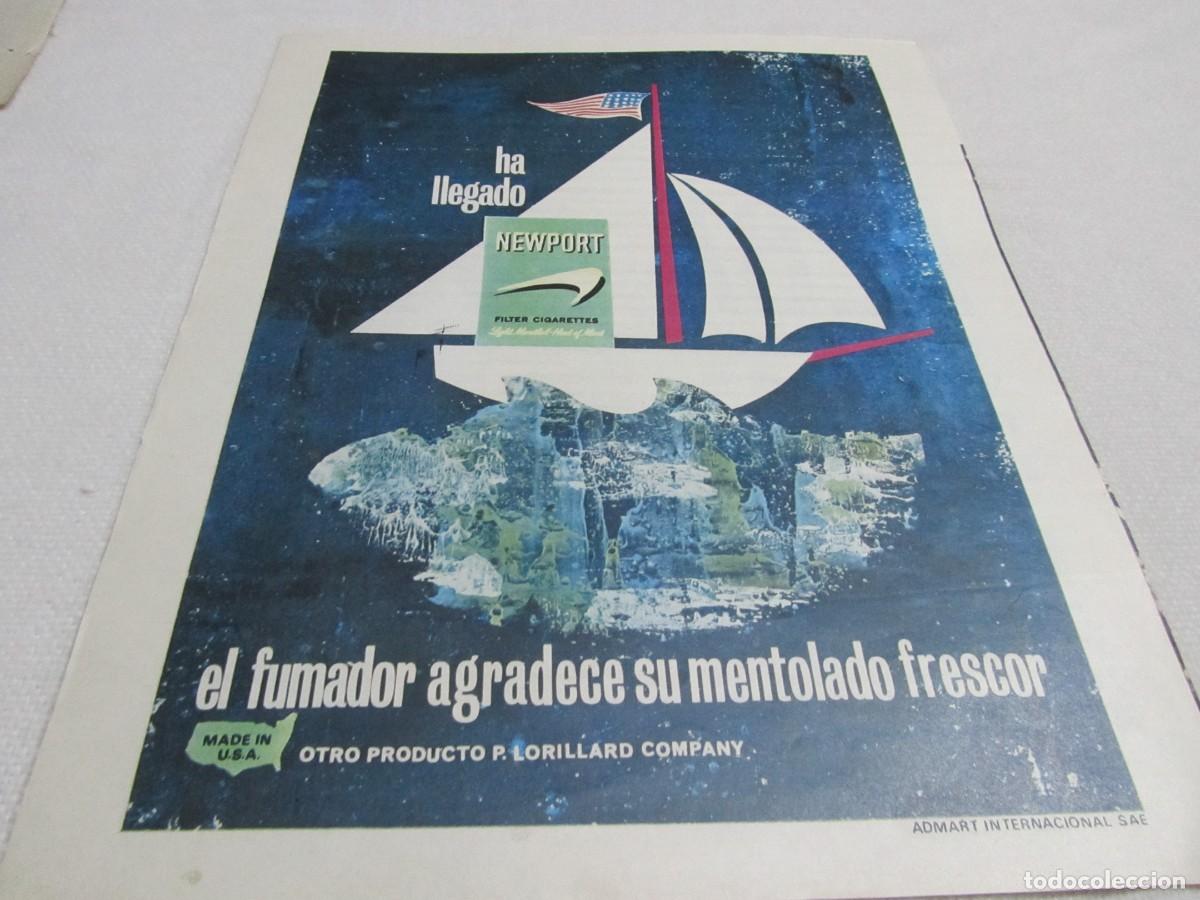 Coleccionismo: PUBLICIDAD CIGARRILLOS NEWPORT, A&Ntilde;OS 60