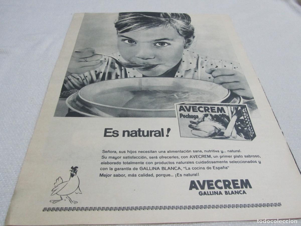 Coleccionismo: PUBLICIDAD AVECREM GALLINA BLANCA, A&Ntilde;OS 60
