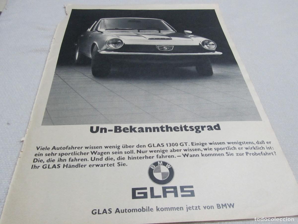 Coleccionismo: PUBLICIDAD BMW GLAS, A&Ntilde;OS 60