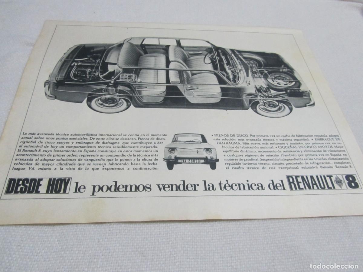 Coleccionismo: PUBLICIDAD COCHE RENAULT 8, PARAGUAS KNIRPS, A&Ntilde;OS 60