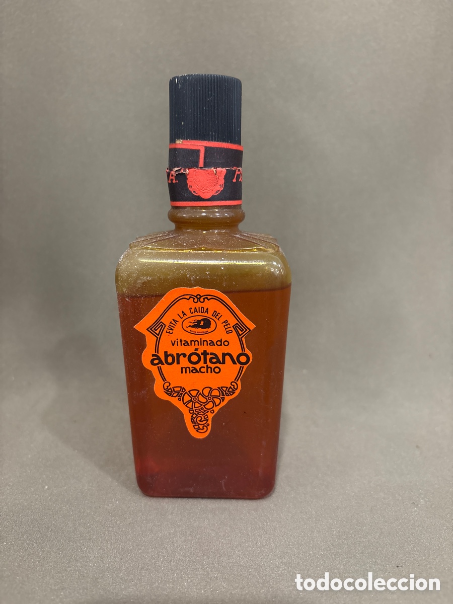 Collecting: Antigua botella o frasco,ABROTANO,evita la ca&iacute;da del pelo,VITAMINADO MACHO*ver fotos*