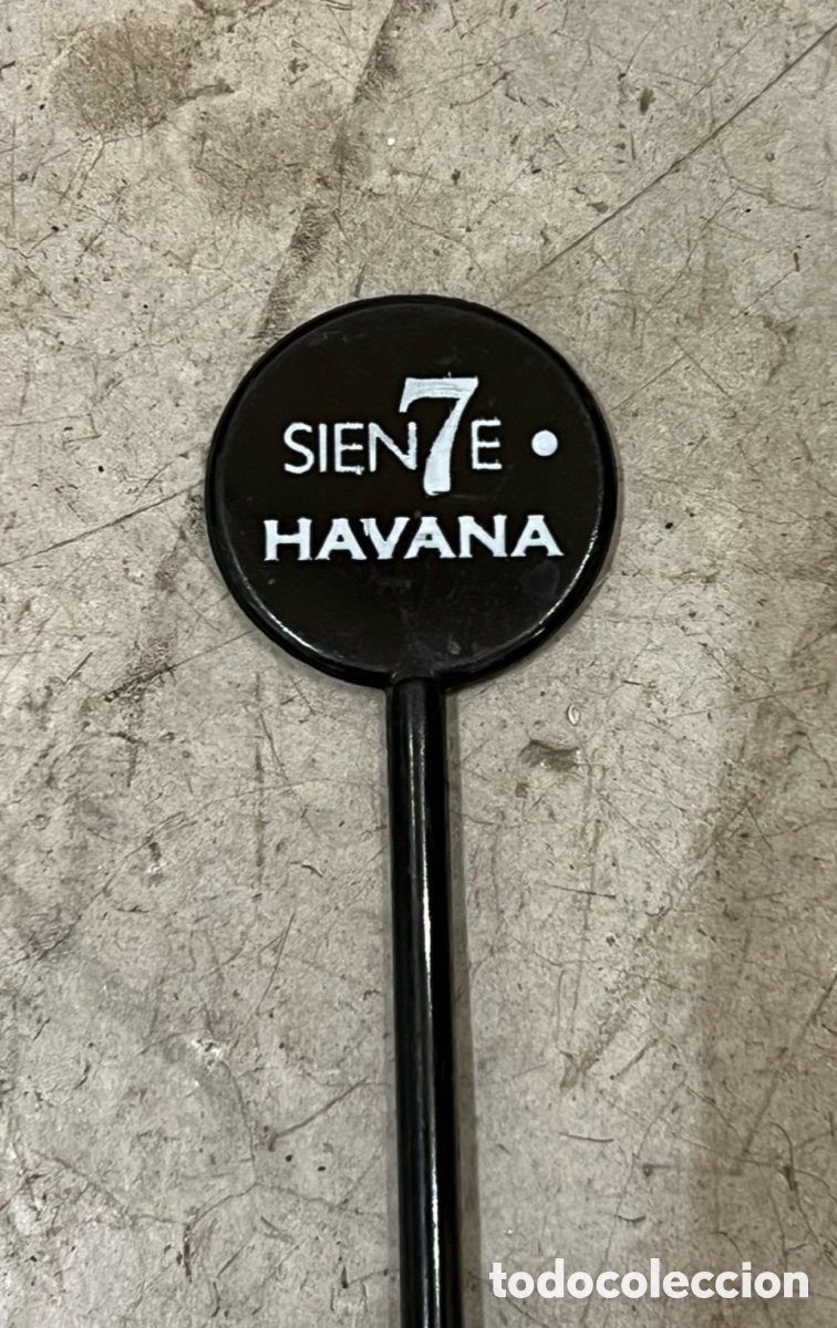 Coleccionismo: Agitador de C&oacute;ctel. SIEN7E. HAVANA. Pl&aacute;stico. A&ntilde;os 80.