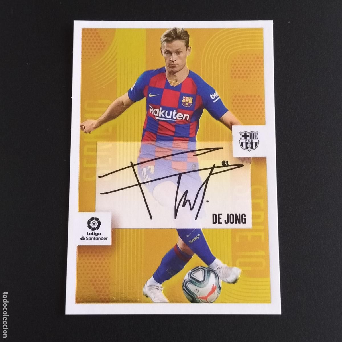 Collectionnisme: N&ordm; 3 DE JONG AUTOGRAFO SERIE 10 BARCELONA CROMOS LALIGA SANTANDER ESTE 2020 2021 20 21 LIGA PANINI