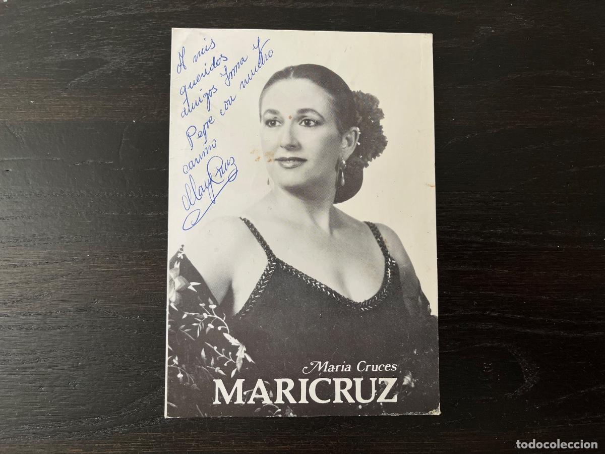 Coleccionismo: MAR&Iacute;A CRUCES MARICRUZ - ESTAMPA Y AUT&Oacute;GRAFO DE LA FOLCL&Oacute;RICA