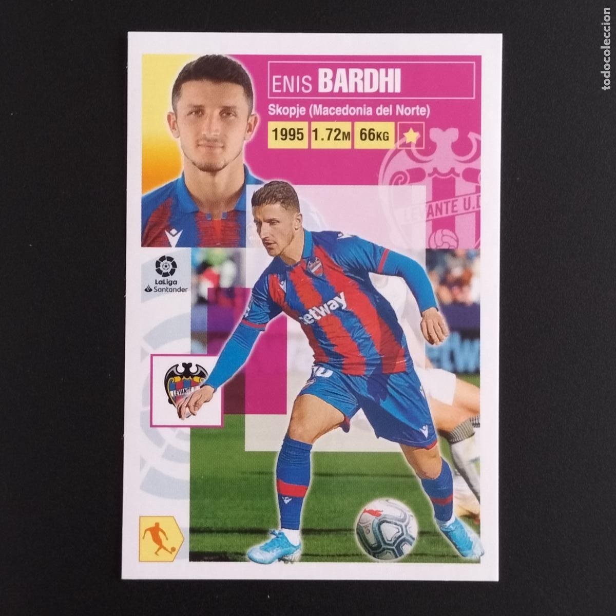 Coleccionismo: N&ordm; 14 ENIS BARDHI LEVANTE CROMOS LALIGA SANTANDER ESTE 2020 2021 20 21 LIGA PANINI