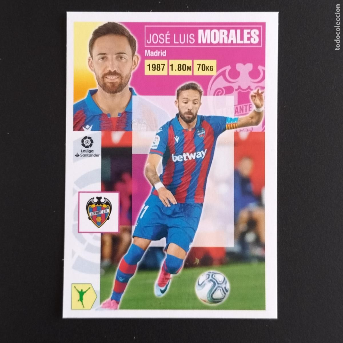 Coleccionismo: N&ordm; 16 MORALES LEVANTE CROMOS LALIGA SANTANDER ESTE 2020 2021 20 21 LIGA PANINI