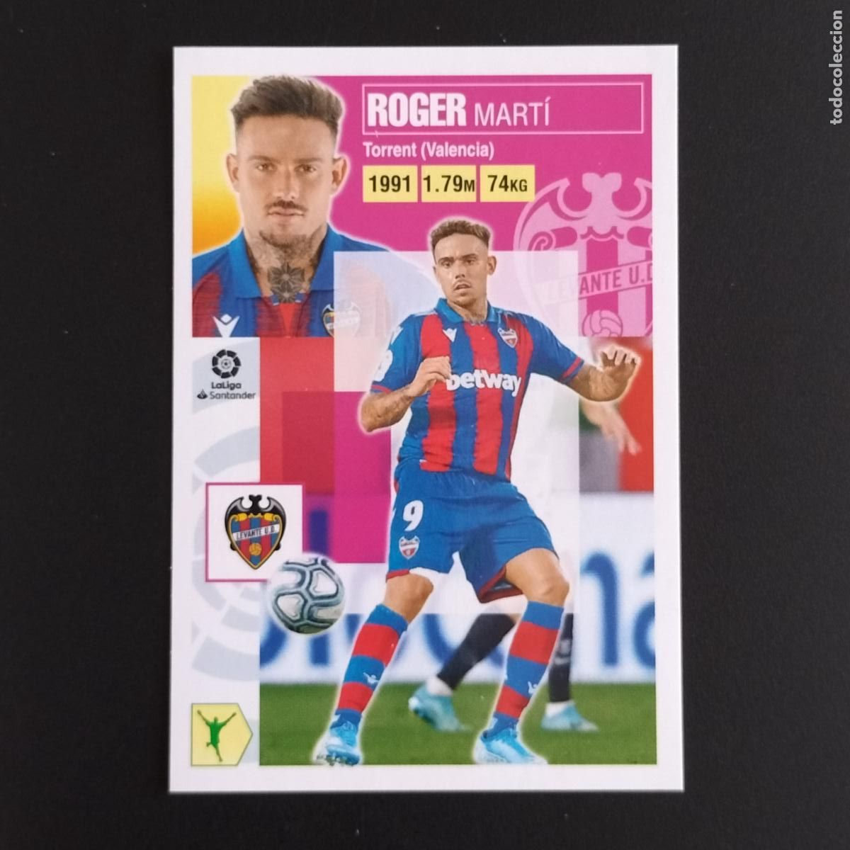 Coleccionismo: N&ordm; 17 ROGER LEVANTE CROMOS LALIGA SANTANDER ESTE 2020 2021 20 21 LIGA PANINI