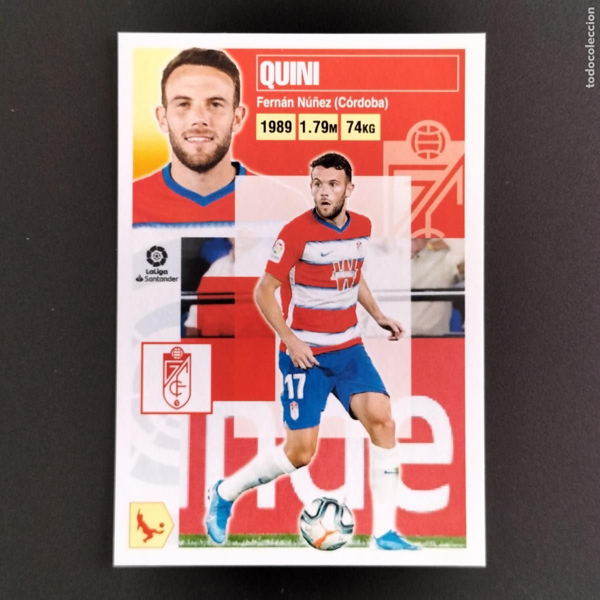 Coleccionismo: N&ordm; 6 B QUINI GRANADA CROMOS LALIGA SANTANDER ESTE 2020 2021 20 21 LIGA PANINI