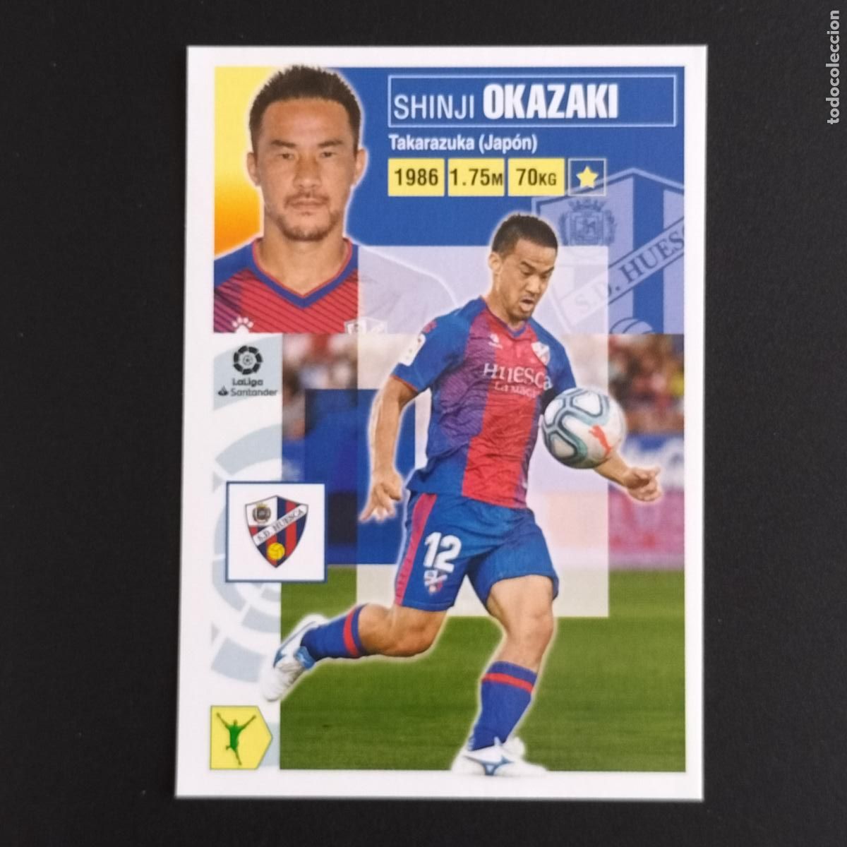 Coleccionismo: N&ordm; 16 SHINJI OKAZAKI HUESCA CROMOS LALIGA SANTANDER ESTE 2020 2021 20 21 LIGA PANINI