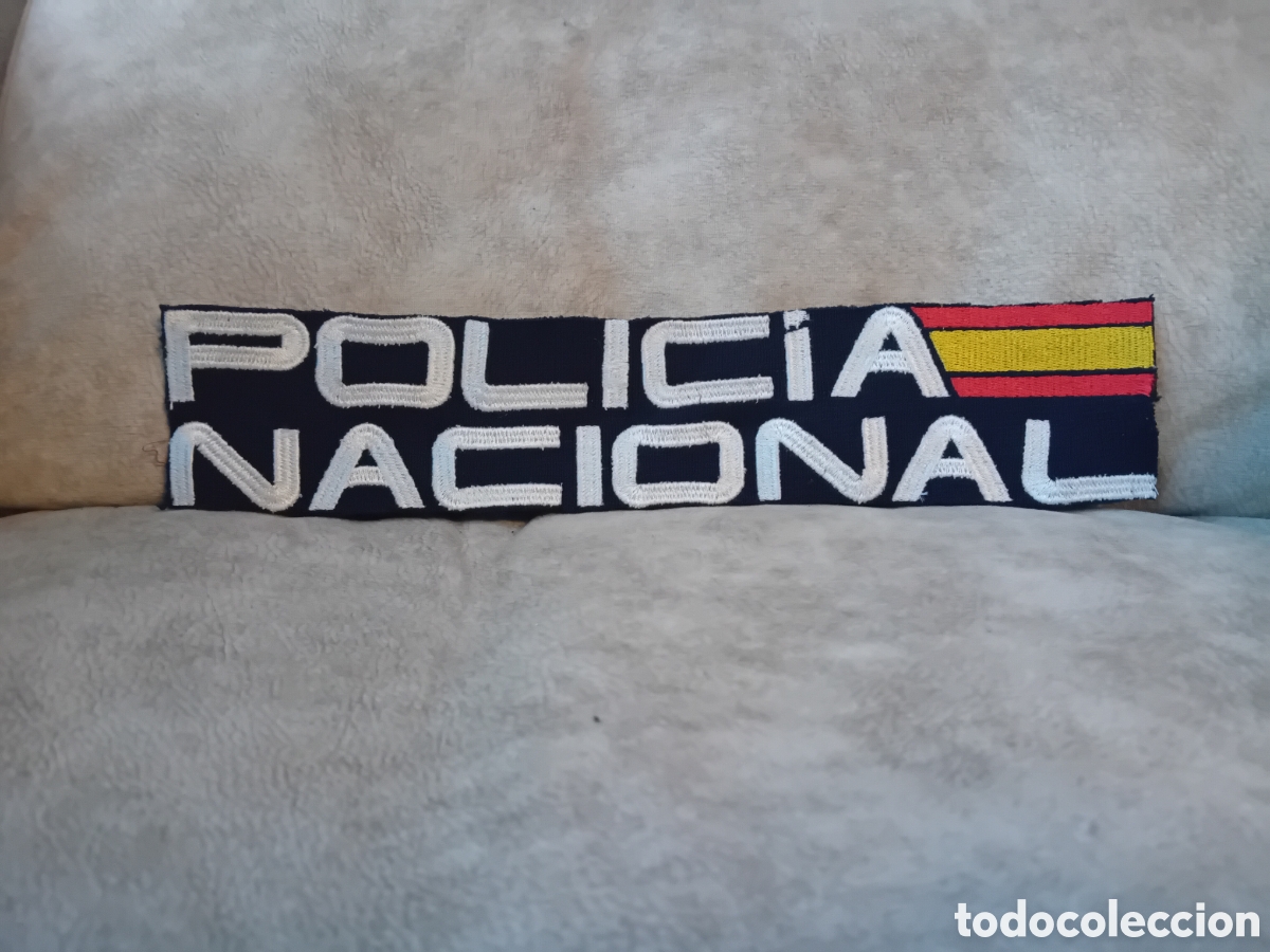 Coleccionismo: Letras Bordadas Polic&iacute;a Nacional (30x06cm)