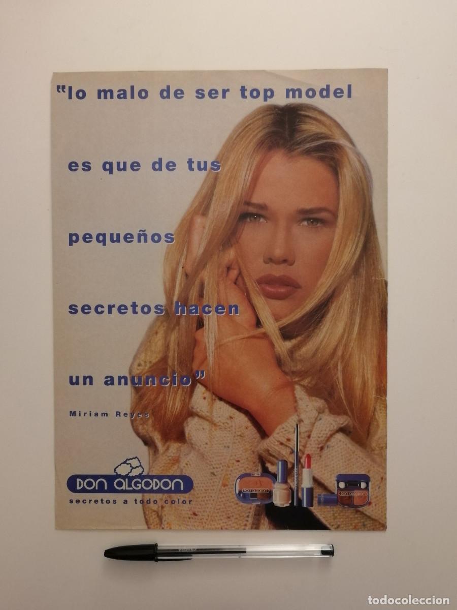 Coleccionismo: ANTIGUO ANUNCIO ACARTONADO -A4- MIRIAM REYES - DON ALGODON - PUBLICIDAD LAMINA
