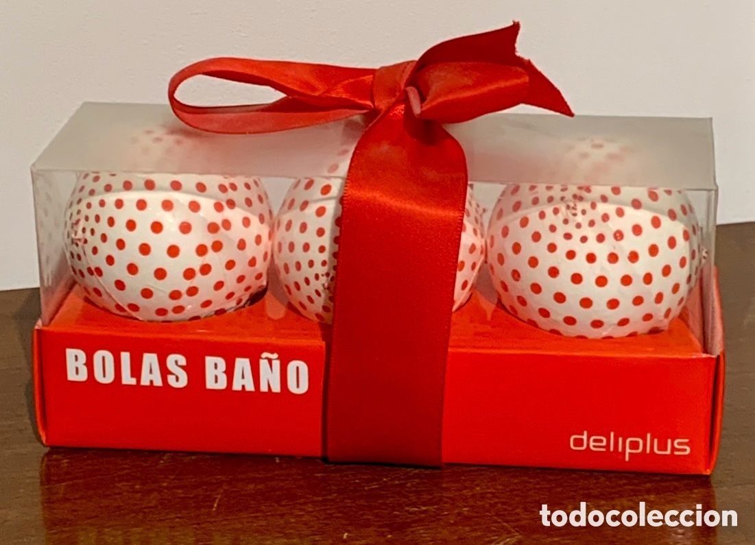 Coleccionismo: Bolas de Ba&ntilde;o. Deliplus. Caja con 3. A&ntilde;os 90.