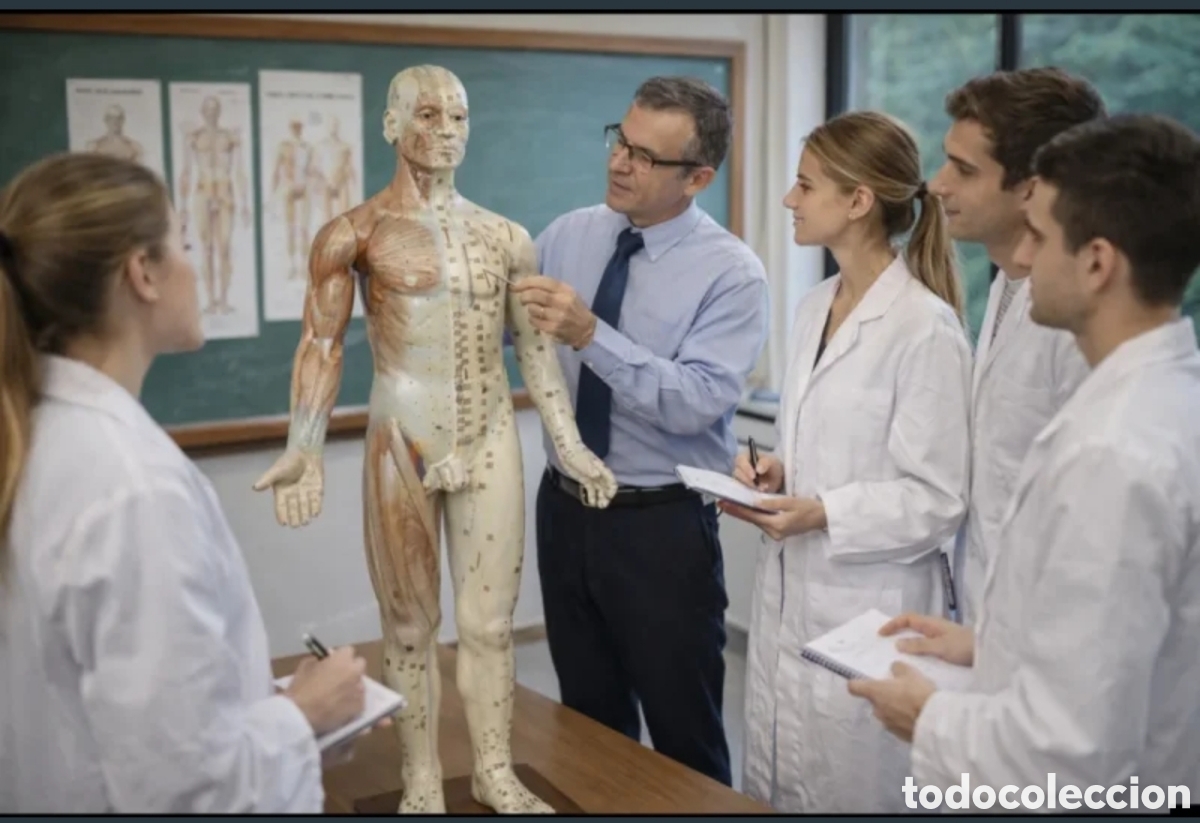 Coleccionismo: Mu&ntilde;eco anat&oacute;mico de acupuntura 90 cm