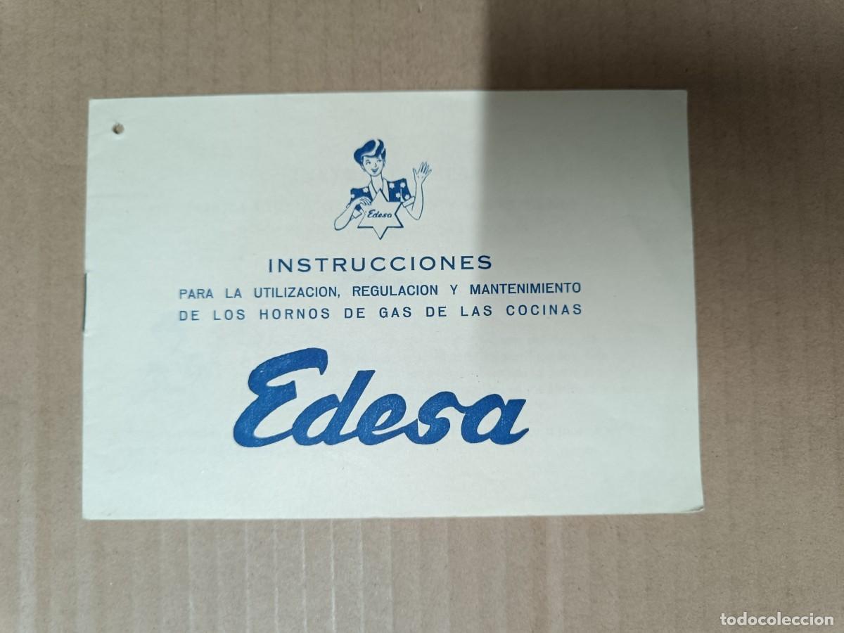 Coleccionismo: ANTIGUO FOLLETO DE INSTRUCCIONES, HORNOS DE GAS COCINAS EDESA -P25
