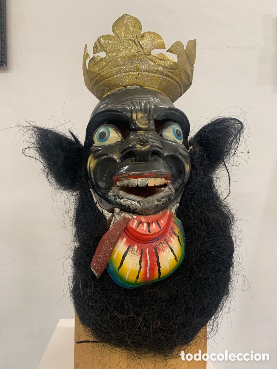 Coleccionismo: M&aacute;scara Boliviana utilizada en fiestas populares de carnaval, lote de 4