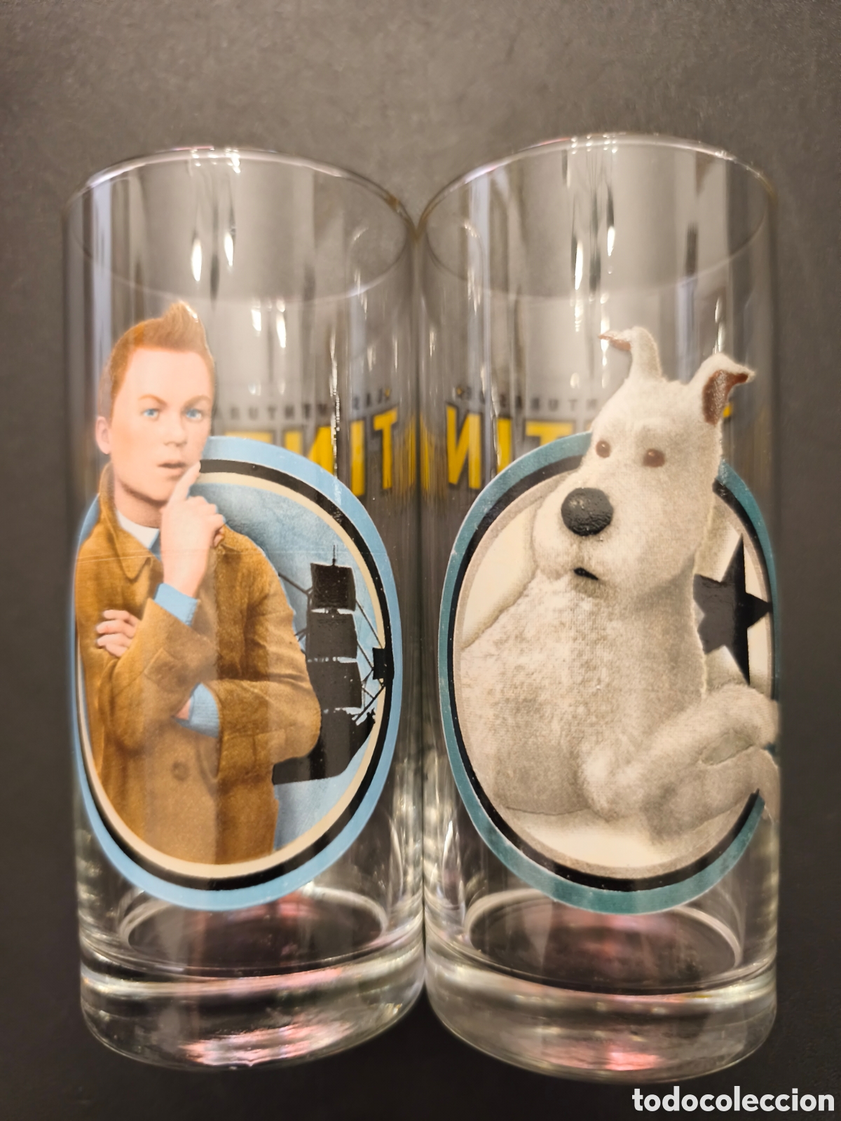 Coleccionismo: VASOS TINT&Iacute;N PERSONAJE DE COMIC Y PEL&Iacute;CULA