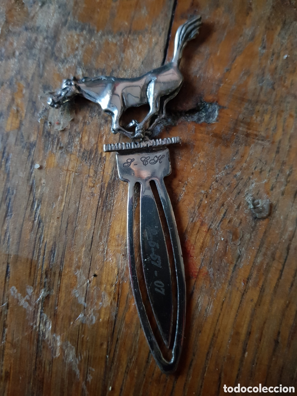 Coleccionismo: ESPECTACULAR GUARDAPAGINAS DE PLATA DE UN CABALLO