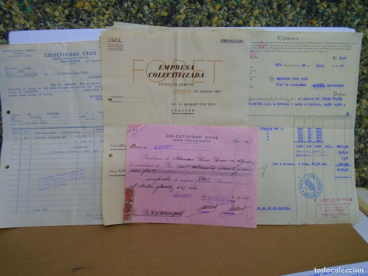 Collezionismo: GUERRA CIVIL/BARCELONA.EMPRESAS COLECTIVIZADAS/LOTE DE 10 DOCUMENTOS COMERCIALES 1937-38.