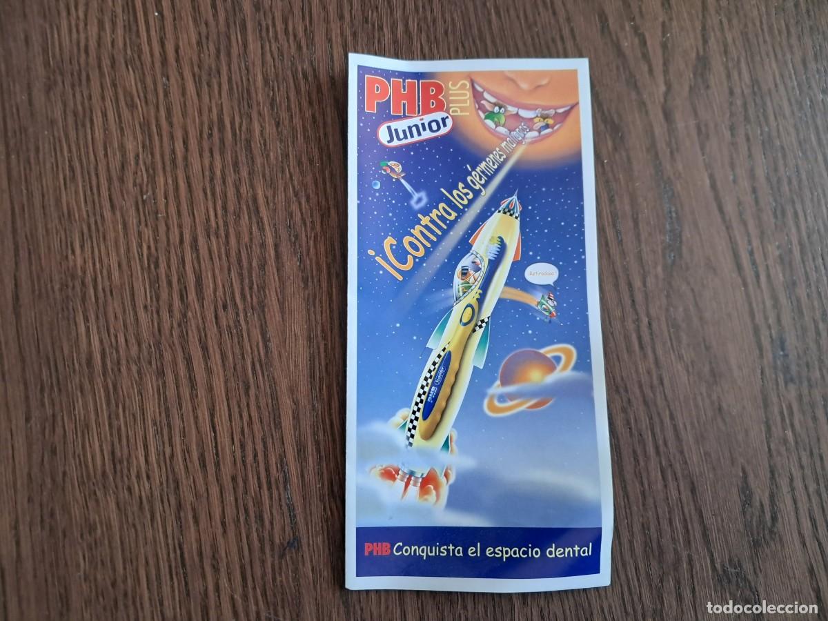 Coleccionismo: folleto de publicidad, cepillo dental PHB junior plus.