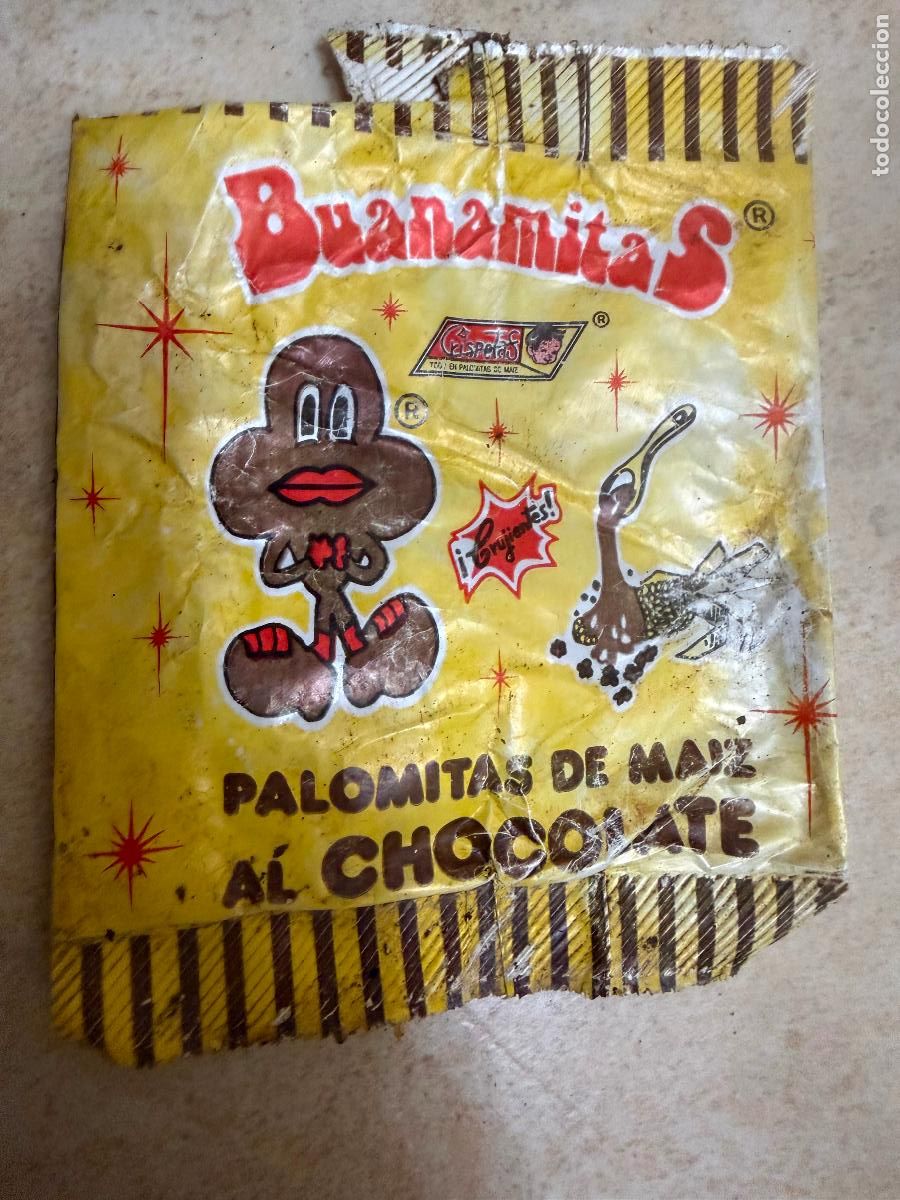 Coleccionismo: Envoltorio Buanamitas palomitas de chocolate Valencia a&ntilde;o 90