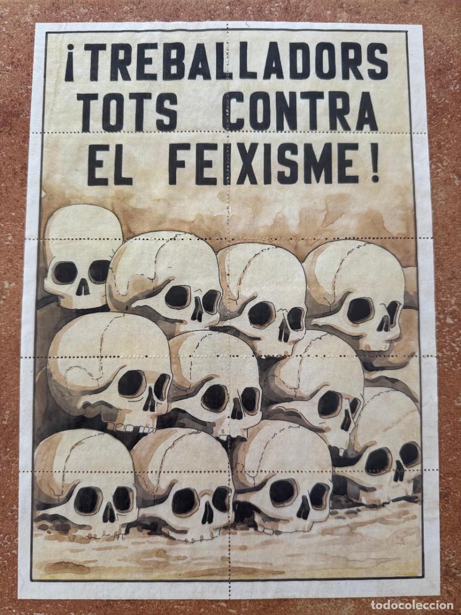 Coleccionismo: LAMINA DE CUPONES DE RACIONAMIENTO &rdquo;TREBALLADORS TOTS CONTRA EL FEIXISME&rdquo;