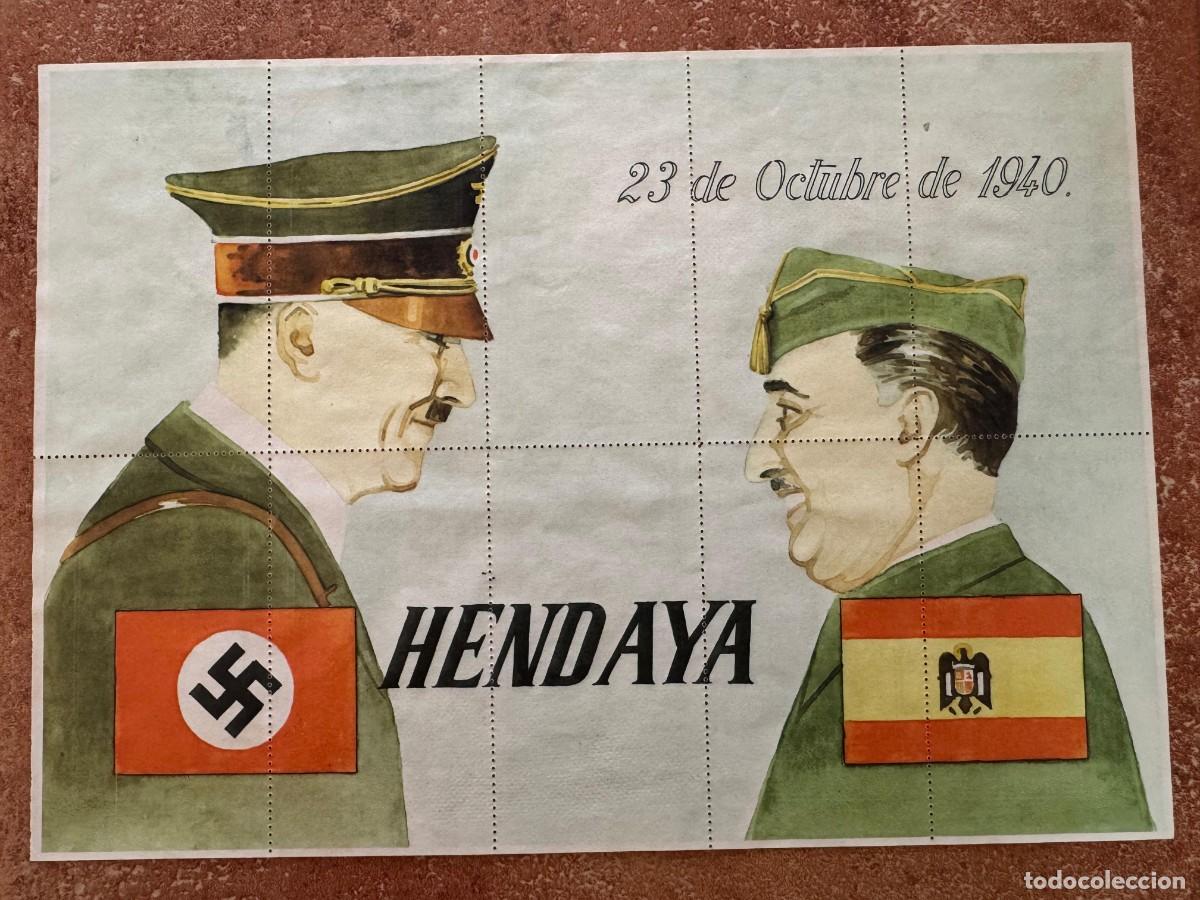 Coleccionismo: LAMINA DE CUPONES DE RACIONAMIENTO DE HENDAYA 1940