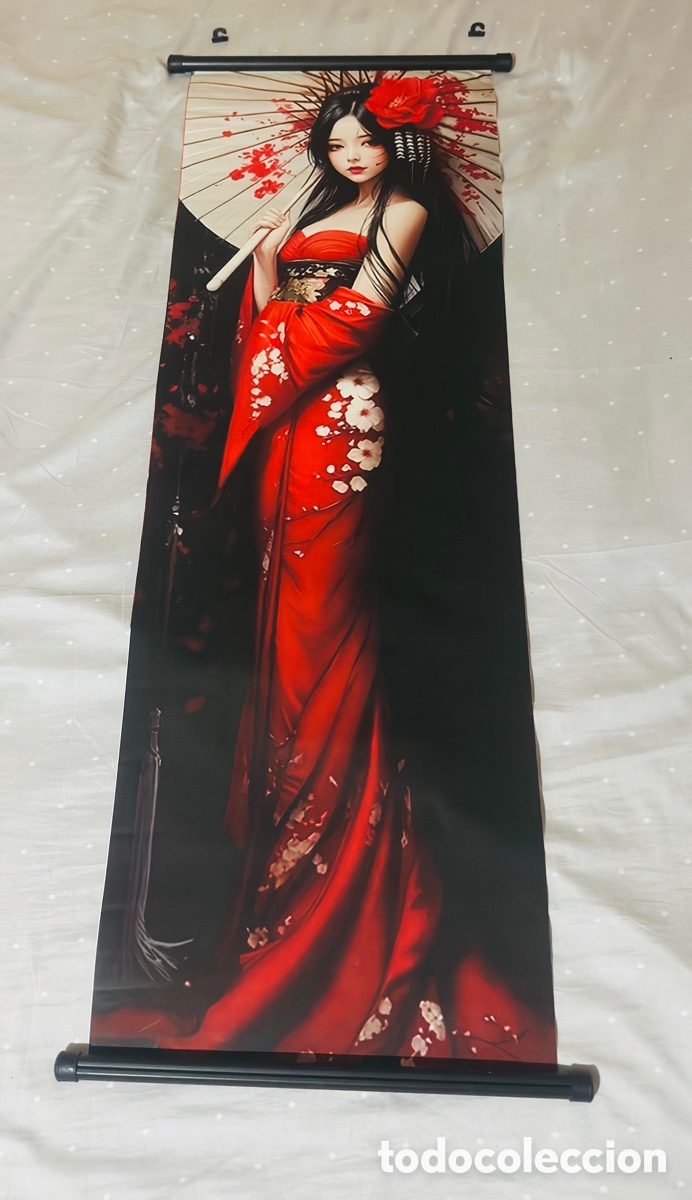 Collecting: Precioso lienzo japon&eacute;s geisha nuevo a estrenar.