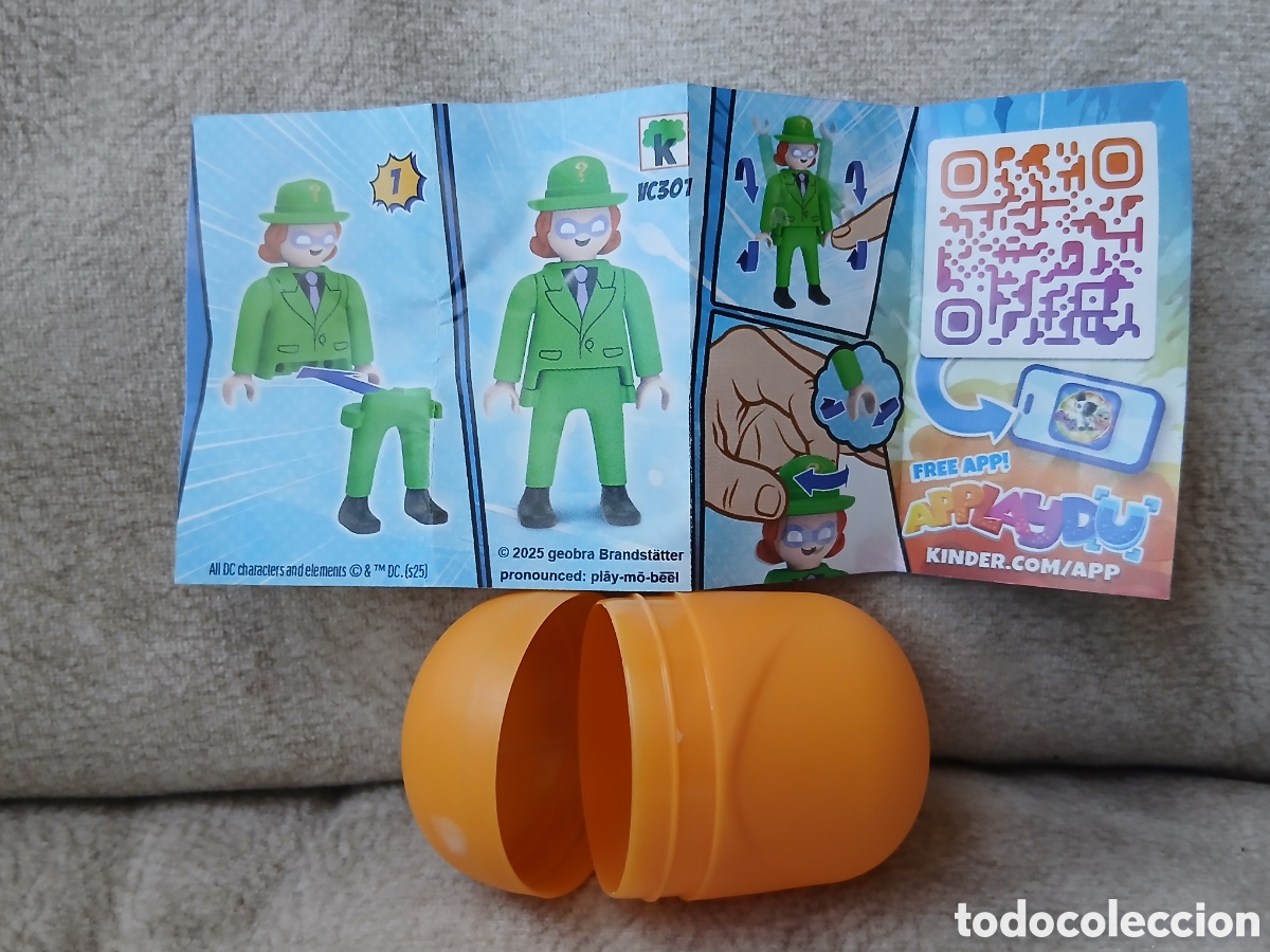 Coleccionismo: Huevo kinder playmobil DC Enigma