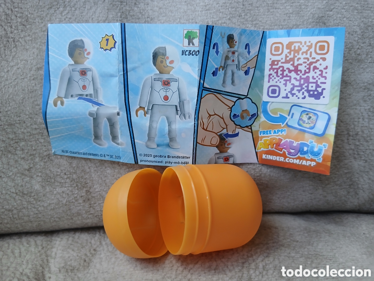 Coleccionismo: Huevo kinder playmobil DC Cyborg