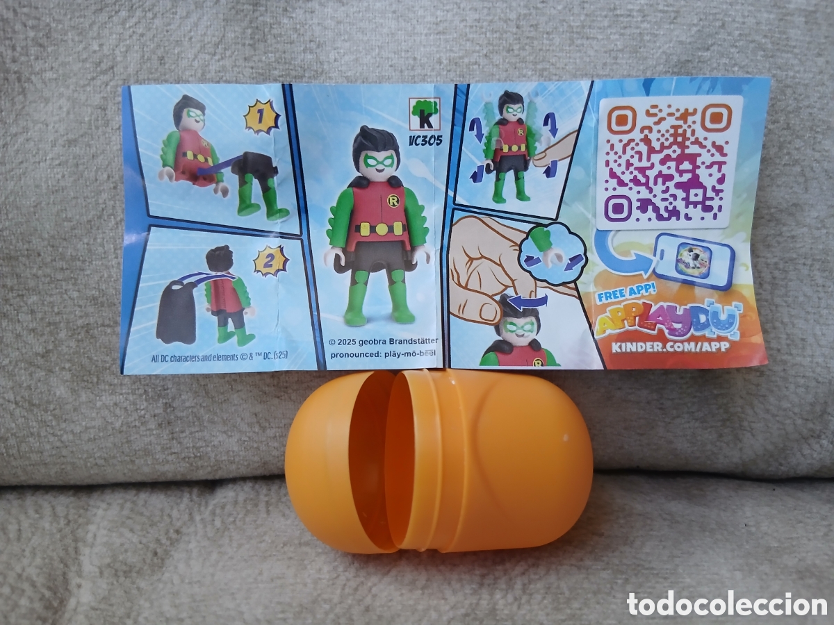 Coleccionismo: Huevo kinder playmobil DC Robin