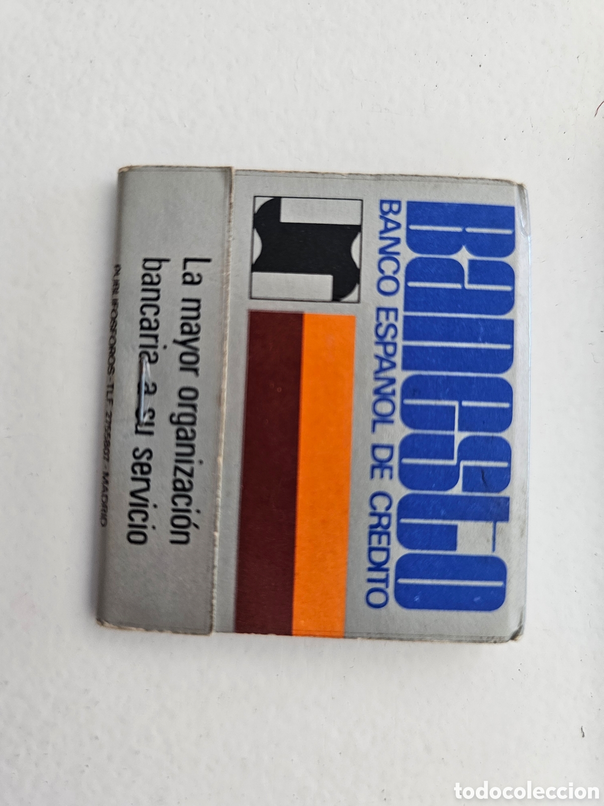 Coleccionismo: Caja de cerillas del Banesto Banco Espa&ntilde;ol de Cr&eacute;dito 1970s 1980s