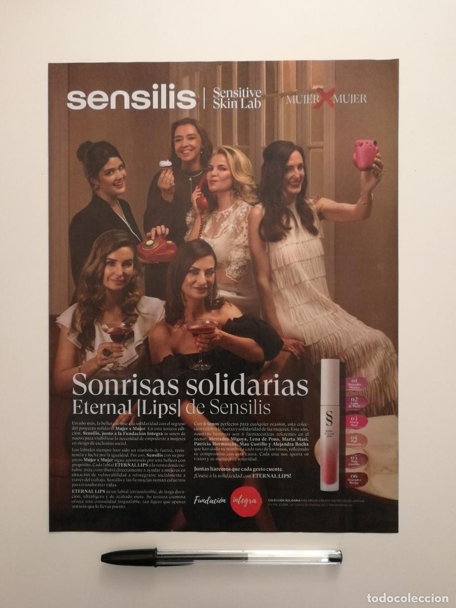 Coleccionismo: ANUNCIO ACARTONADO -A4- Sensilis Eternal Lips MUJER X MUJER - PUBLICIDAD LAMINA