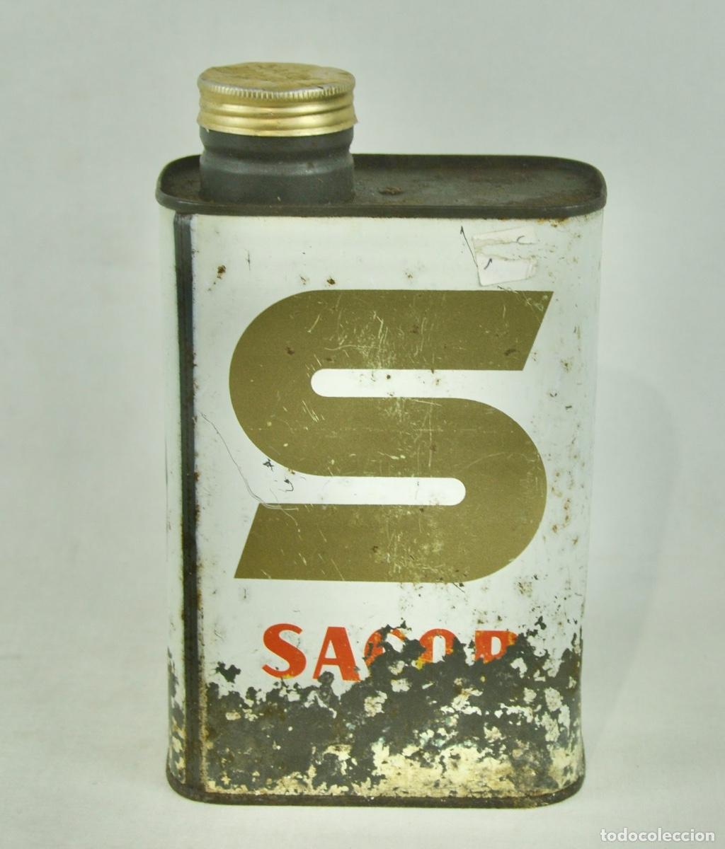 Coleccionismo: Lata aceite Sacor peque&ntilde;a