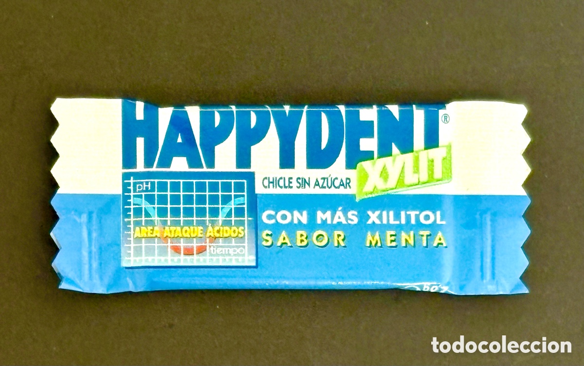 Collectionnisme: Chicle Vintage Happydent Xylit Menta (A&ntilde;os 2000) &bull; Unidad de Colecci&oacute;n