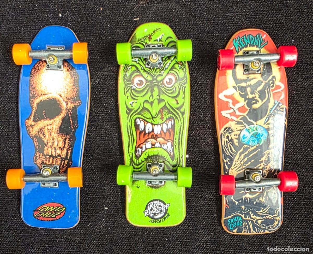 Coleccionismo: Lote de 3 Fingerboards Tech Deck Santa Cruz Originales &ndash; Skull, Roskopp Face y Kendall Vintage