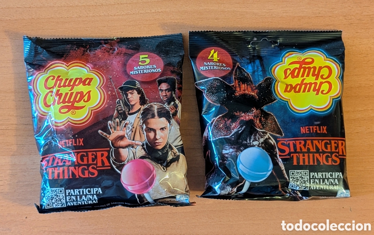 Coleccionismo: Bolsas sin abrir Chupa Chups Stranger Things. Netflix