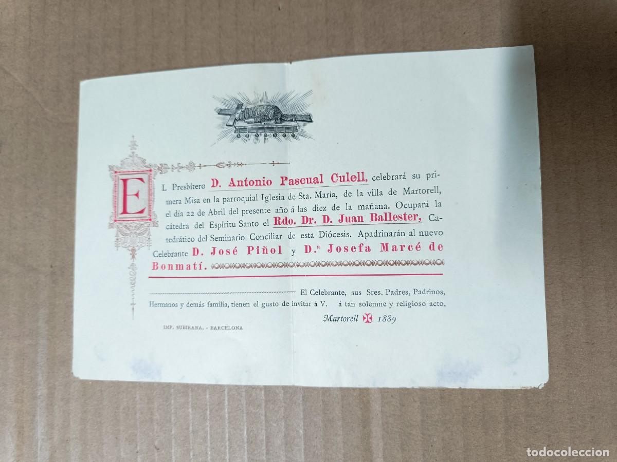 Colecionismo: ANTIGUO FOLLETO RELIGIOSO DE 1889. MARTORELL, BARCELONA -P22