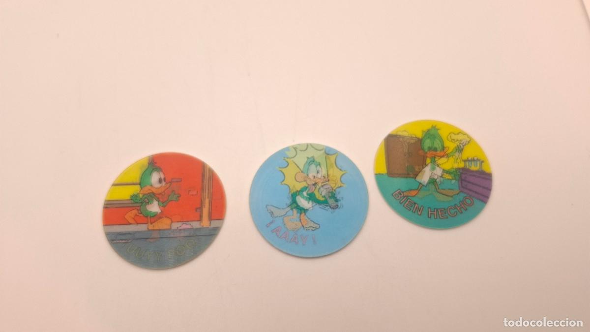 Collezionismo: MAGIC TAZO MATUTANO 1994 - WARNER BROS - PLUCKY DUCK - TRASERA ROSA