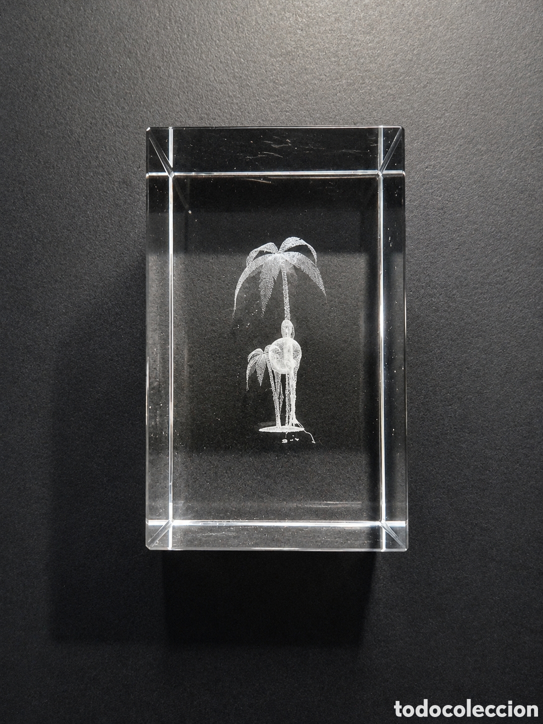 Coleccionismo: Pisapapeles de escritorio vintage flamenco 3D metacrilato