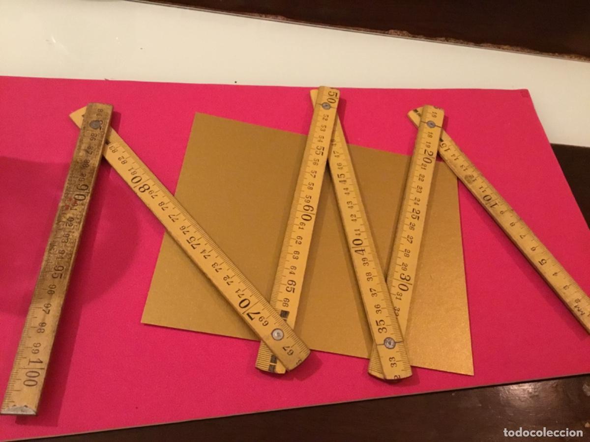 Coleccionismo: Antiguo metro carpintero de madera plegable