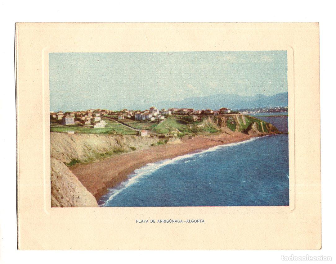 Coleccionismo: L&Aacute;MINA VISTA PANOR&Aacute;MICA DE LA PLAYA DE ARRIGUNAGA EN ALGORTA, GETXO. 17,6X13,5.