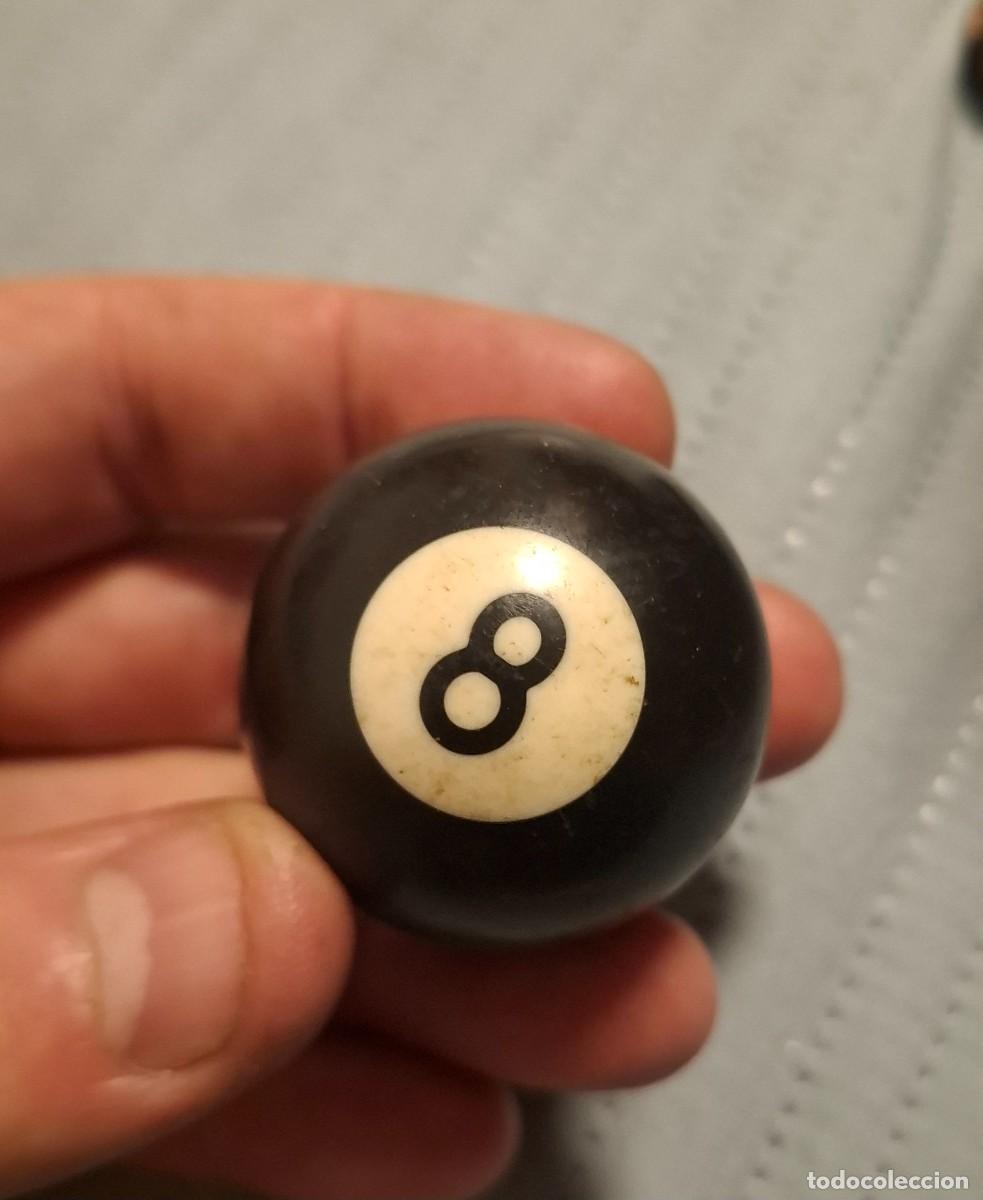 Coleccionismo: Bola de billar negra 8 . ( 4 ctm de diametro)