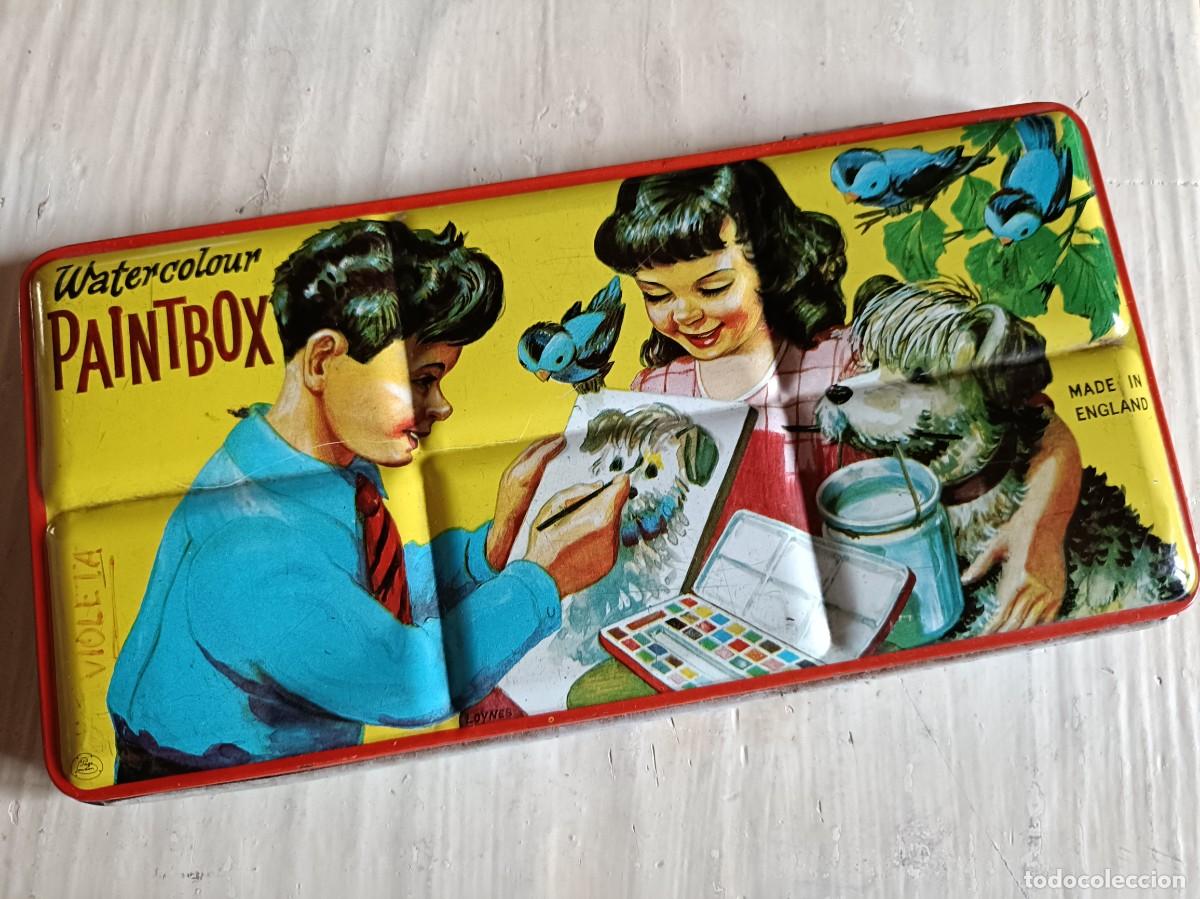 Collecting: ANTIGUA CAJA DE ACUARELAS WATER COLOUR PAINT BOX.MADE IN ENGLAND