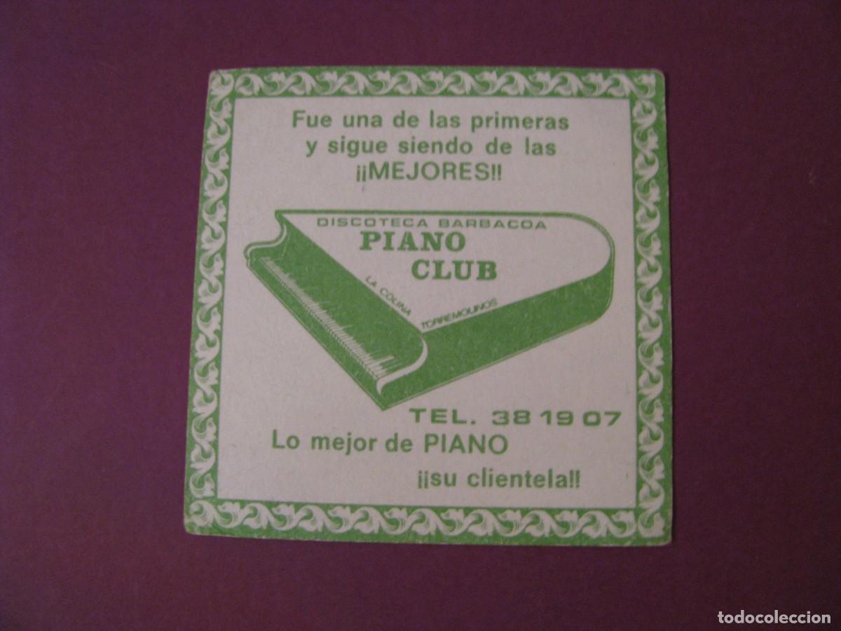 Coleccionismo: POSAVASOS DISCOTECA PIANO CLUB. LA COLINA, TORREMOLINOS.