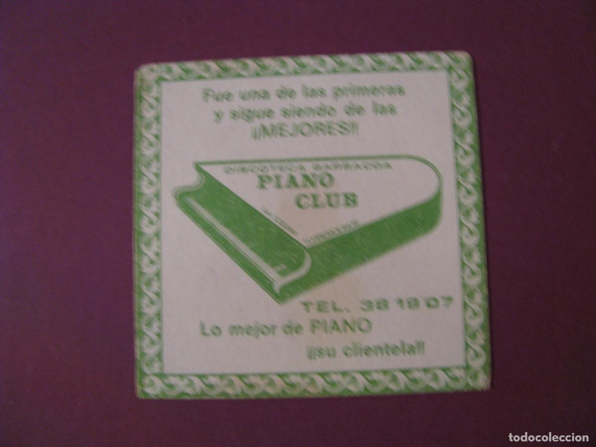 Coleccionismo: POSAVASOS DISCOTECA PIANO CLUB. LA COLINA, TORREMOLINOS.