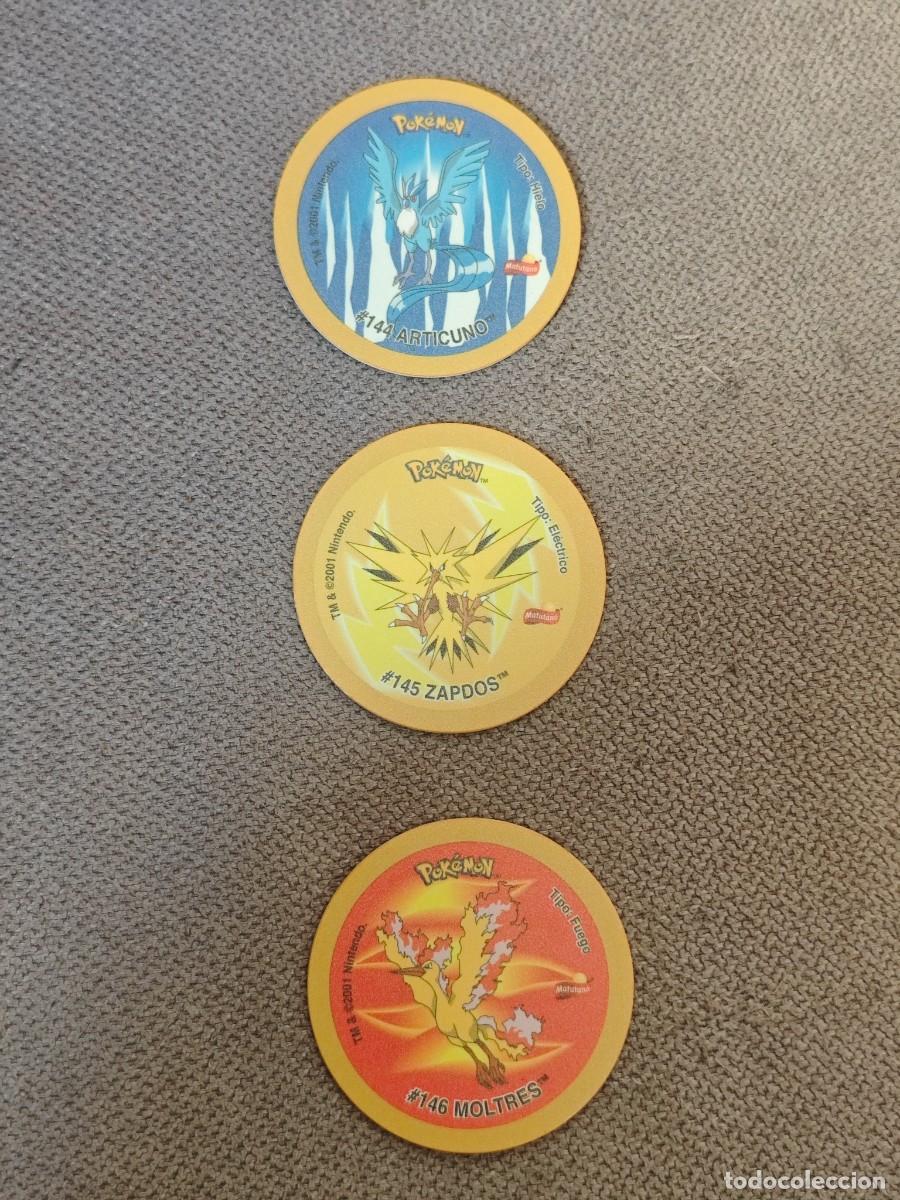 Collectionnisme: Tazos ORO Gigatazos 4 Pok&eacute;mon P&aacute;jaros legendarios
