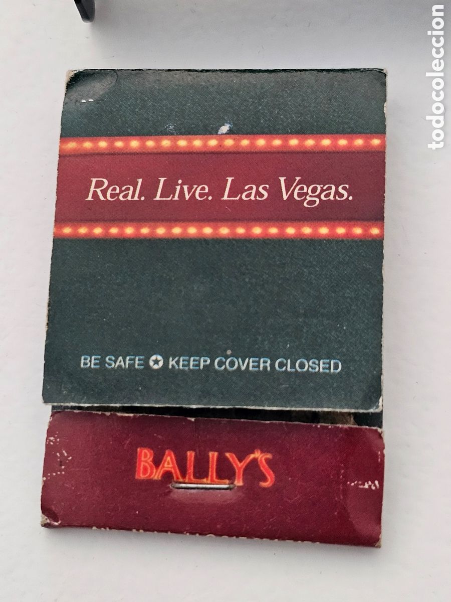 Coleccionismo: Caja de cerillas del Casino Ballys Las Vegas Real Life 1970s 1980s