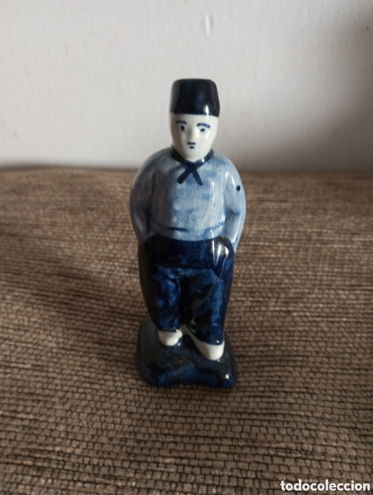 Coleccionismo: Salero de colecci&oacute;n de cer&aacute;mica de Delft azul hecho a mano Holanda