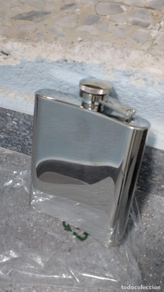 Coleccionismo: Petaca de acero inoxidable - Foto 4