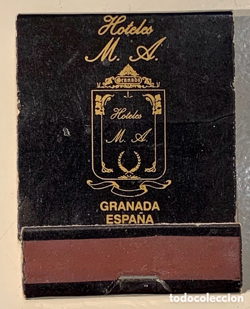 Coleccionismo: Caja de cerillas. Publicidad Hoteles M. A. Granada. A&ntilde;os 90.